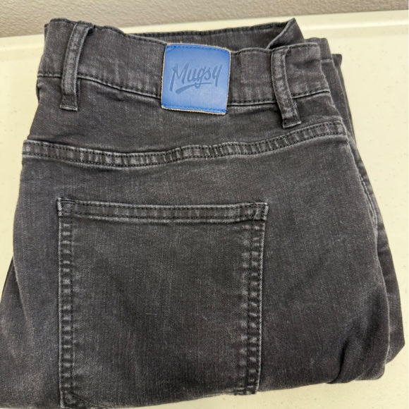 Mugsy Men's Black Jeans 35 x 30 Pants Squid Ink Grunge Rocker Designer - Picture 7 of 7